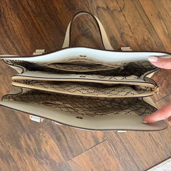 kate spade Structured Grey Work Tote with Gold Accents - Picture 3 of 6